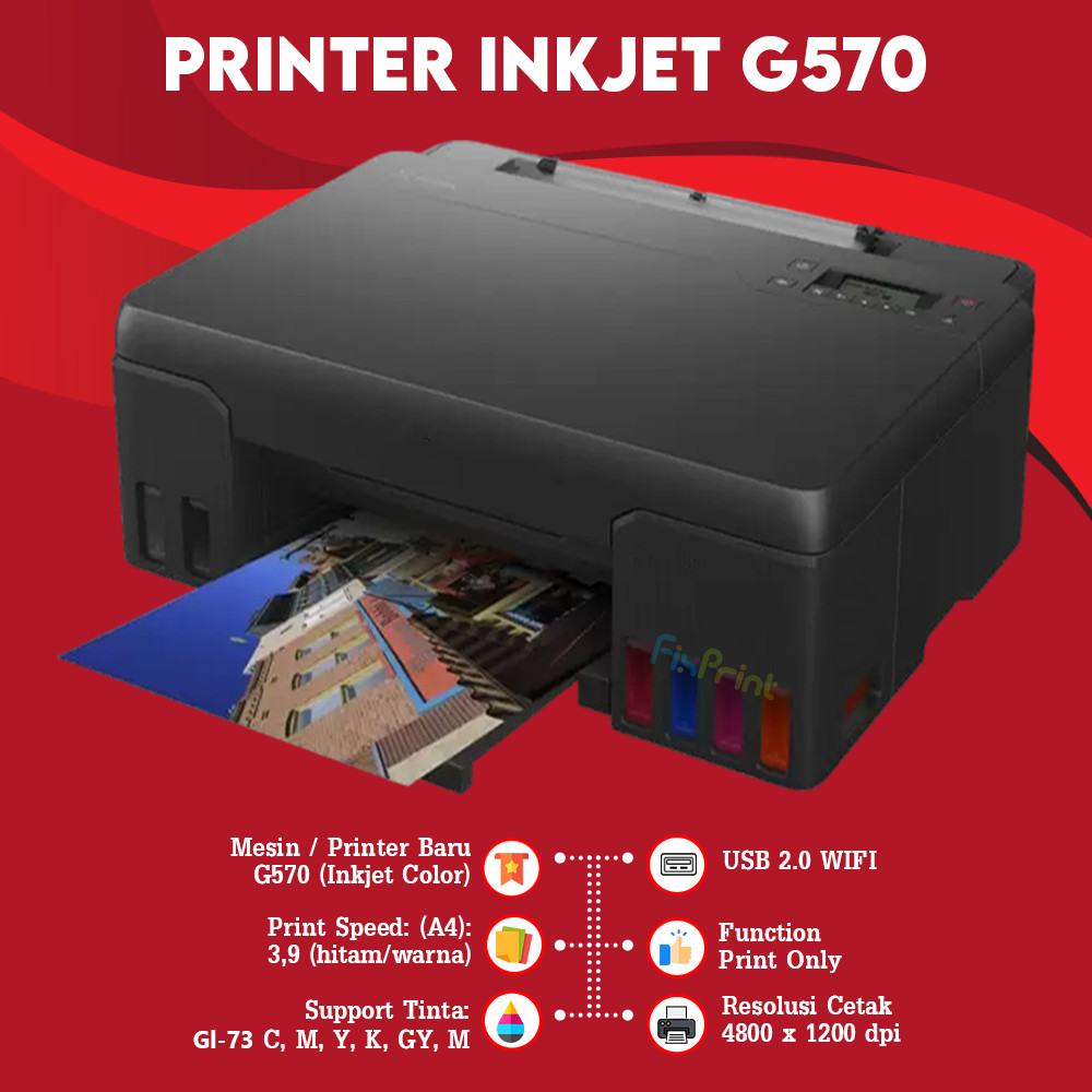 Jual Printer G570 InkTank Wireless Single Function G 570 Print Only Ink ...
