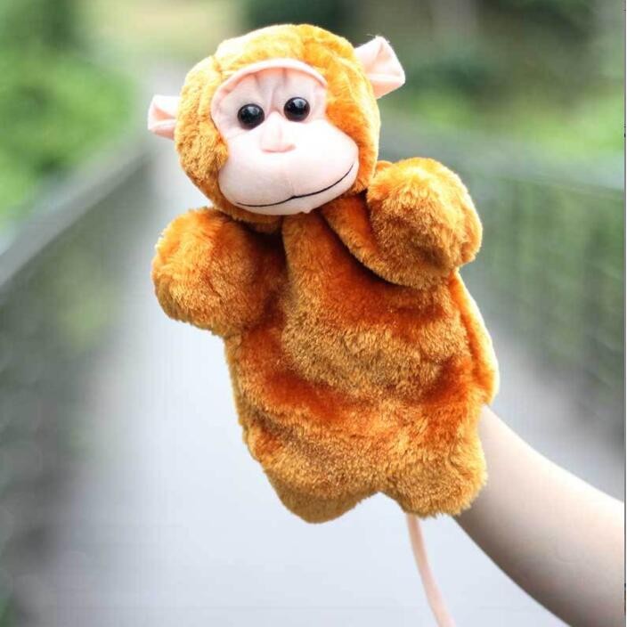 Jual stuffed monkeys puppets Anime Curious George Monkey Plush Hand ...