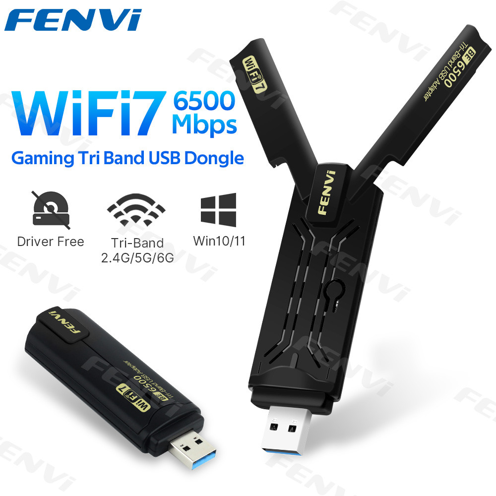 Jual fenvi BE6500 WiFi 7 USB 3.0 Adapter 6G/5G/2.4GHz Antenna Wi Fi 7 ...