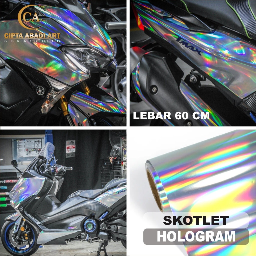 Jual Stiker skotlet hologram sticker krom laser hologram scotlite ...