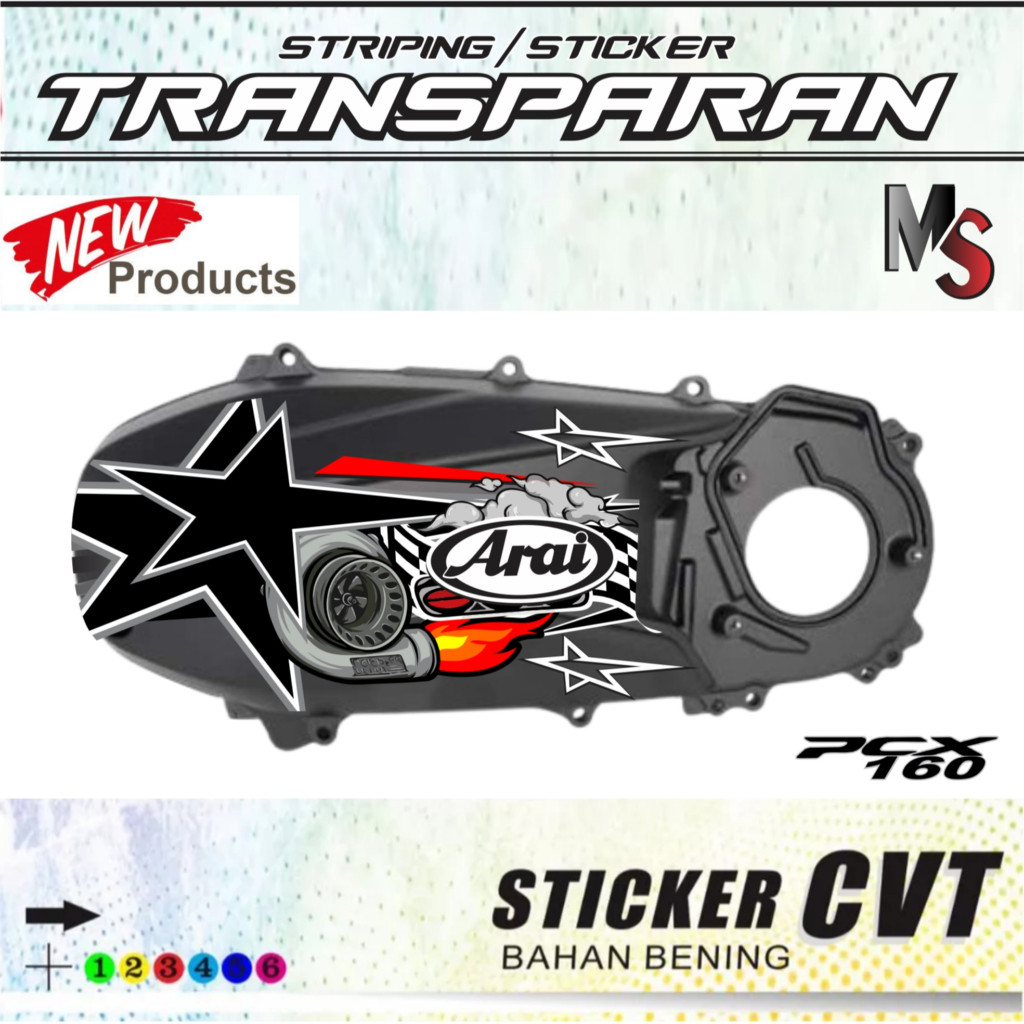 Jual VARIASI BLOK CVT/ STICKER TRANSFARAN UV / PCX 160 VARIASI STICKER ...