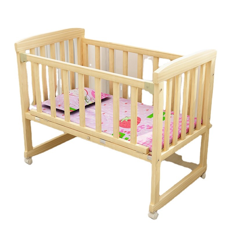 Baby crib splicing bed cradle bed, baby playpen kids sleep with momy bed  with bed