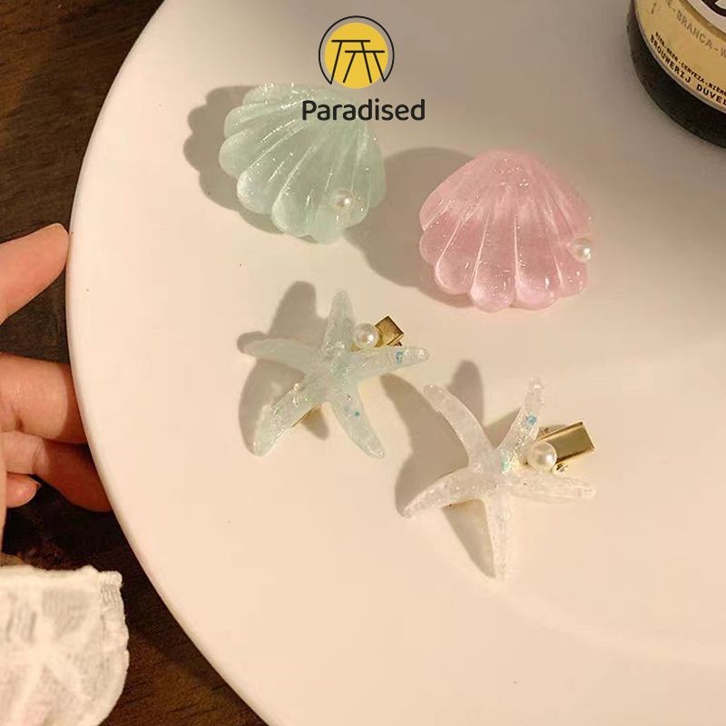 Jual Little Fresh Hairpin Ocean Series Hairpin Starfish Shell Hairpin ...