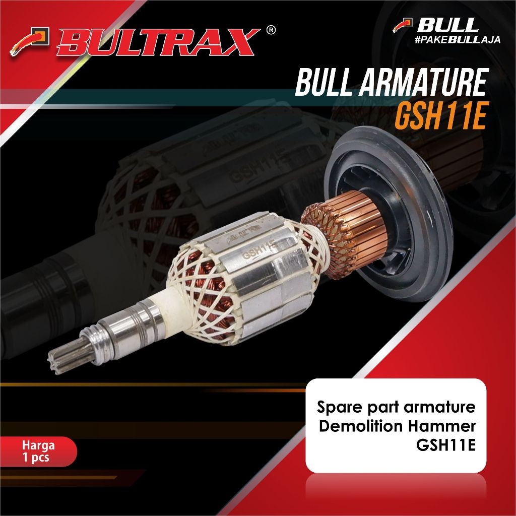 Jual BULL armature GSH11E untuk mesin bobok beton Bosch / angker rotor ...
