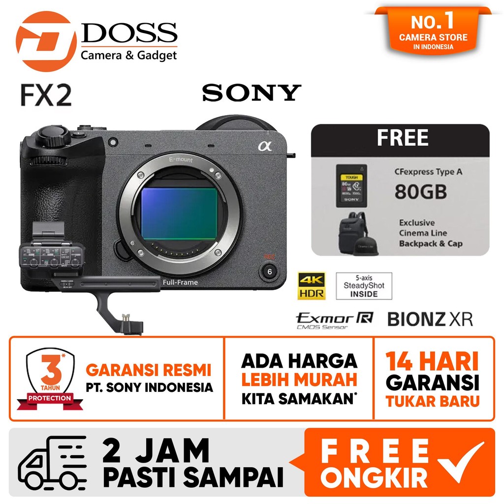 Jual Sony FX2 Digital Cinema Camera with XLR Handle Unit FX 2 Cinema ...