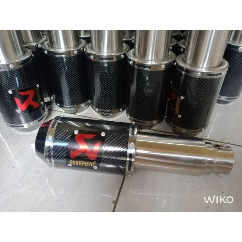Jual 51 mm canister AKRAPOVIC gp Lorenzo karbon,hitam doff universal ...