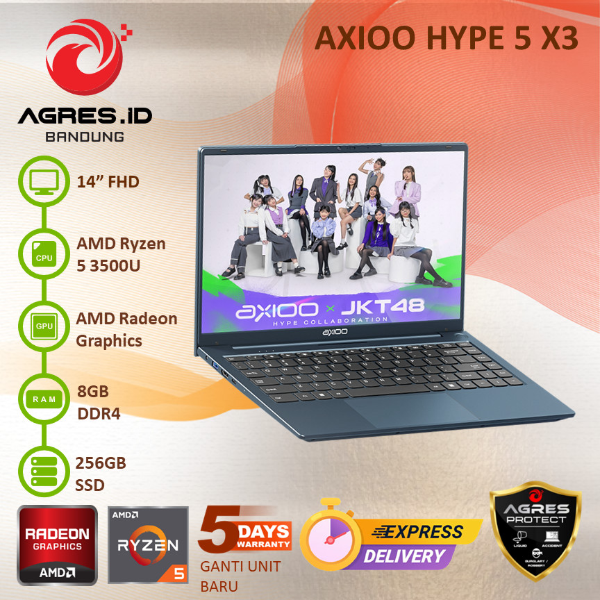 Jual AXIOO HYPE 5 AMD X3 RYZEN 5 3500 8GB 256GB W11 14.0 FHD IPS - BLUE ...