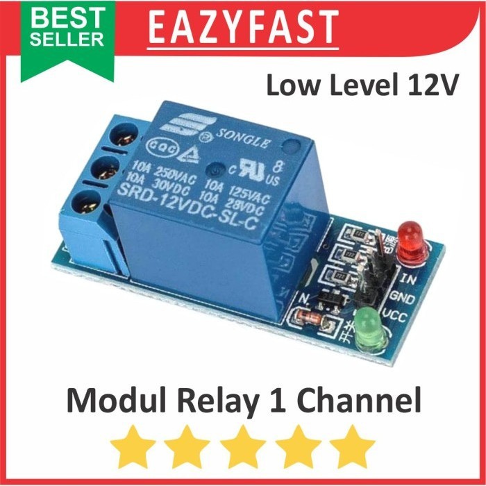 Jual Modul Relay 1Ch 1 Ch Chanel Channel 12 V Volt 12V Module SPDT Low ...