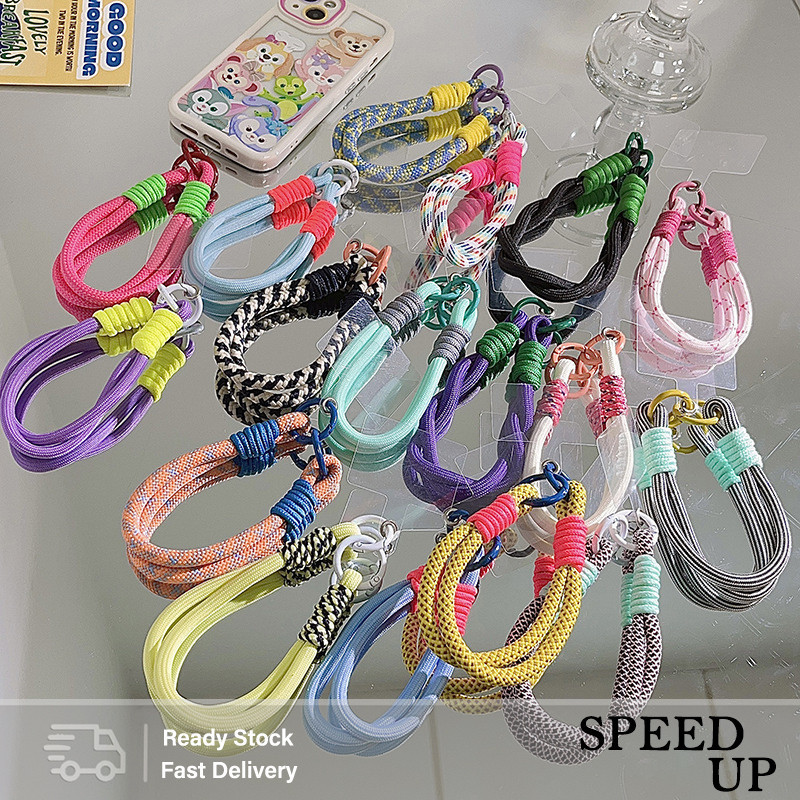 Jual Universal Dopamine Rope Anti Lost Key Chain Braided Wrist Lanyards ...