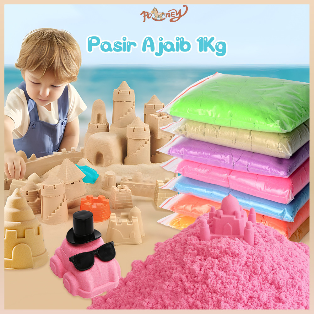 Jual Poney Mainan Pasir Ajaib Anak Mainan Magic Sand 1kg | Shopee Indonesia