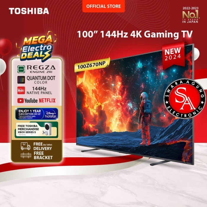Jual QLED UHD 4K Smart TV 100 Inch TOSHIBA Type : 100Z670NP - Gaming TV ...
