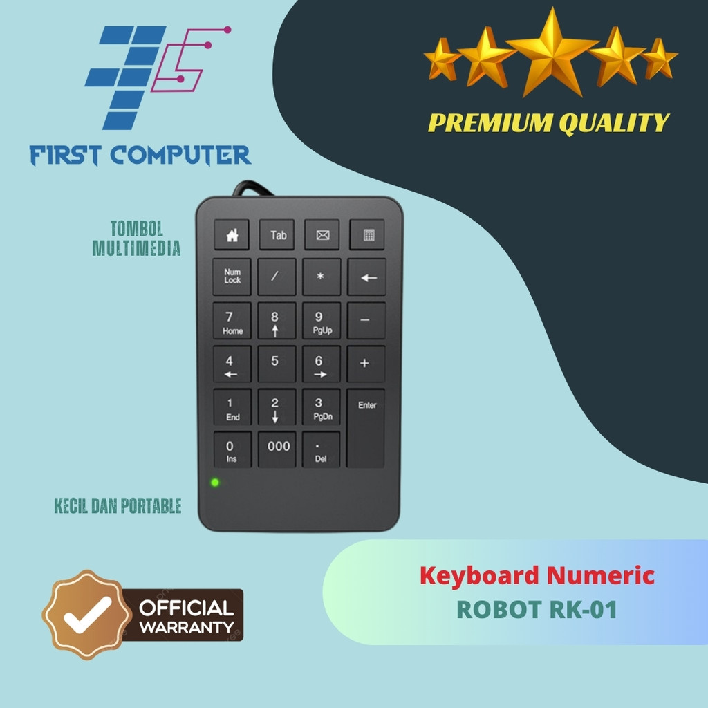 Jual Robot Keyboard Numerik RK01 USB Numpad HItam | Shopee Indonesia