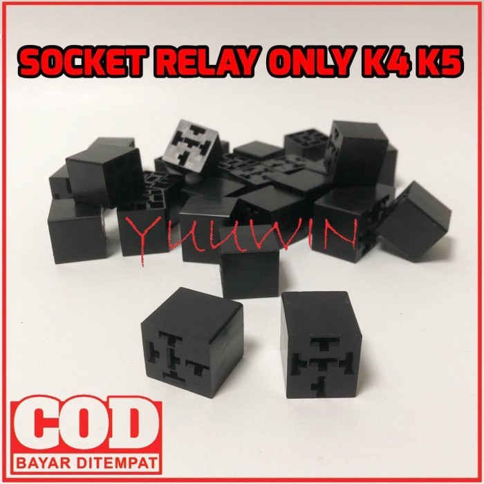 Jual SOCKET RELAY BLACK - SOKET RELAY KAKI 4 KAKI 5 HITAM - SOCKET ONLY ...