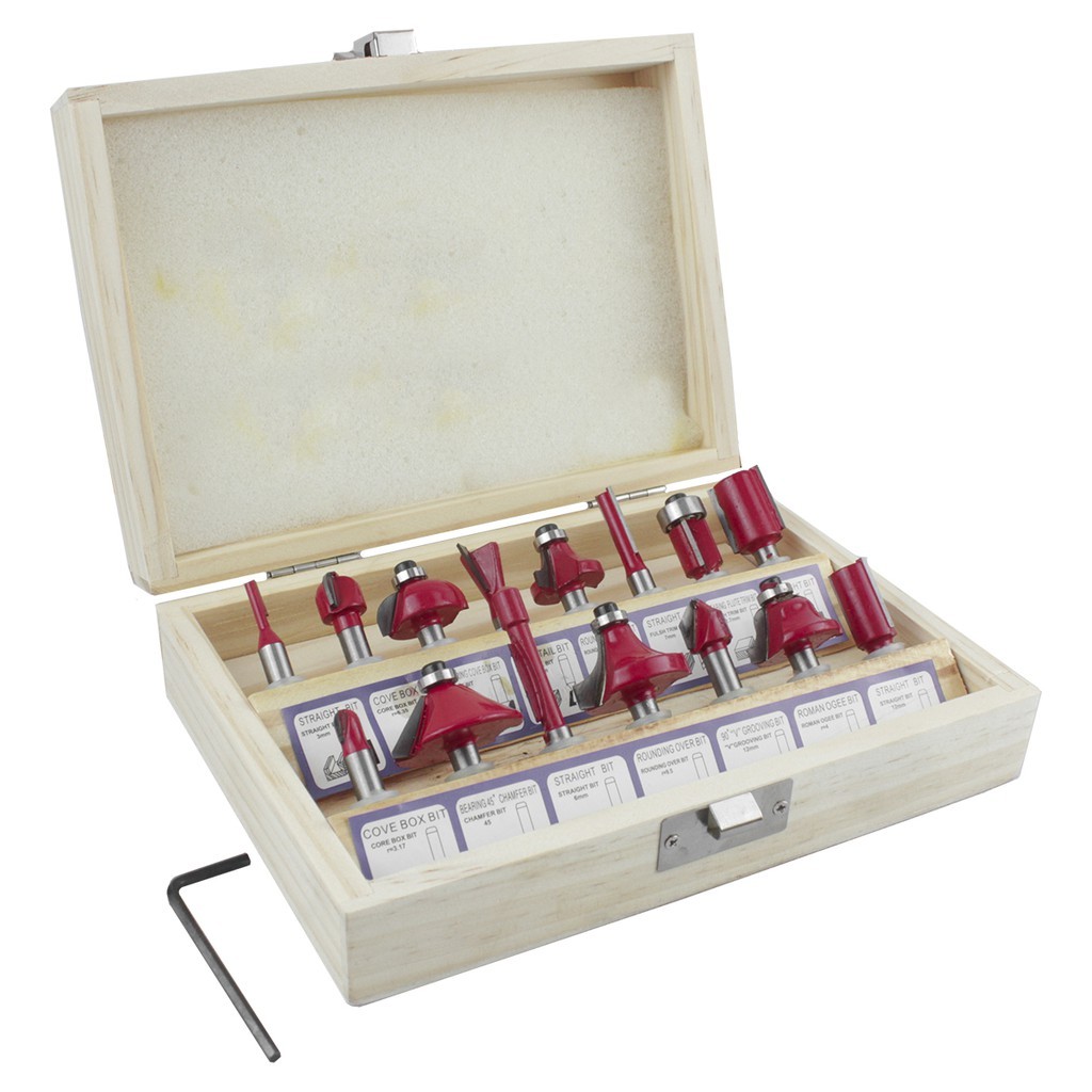 Jual FIXTEC Mata Mesin Profil Router Bit Set 15 Pcs 1/4 Inch Untuk ...
