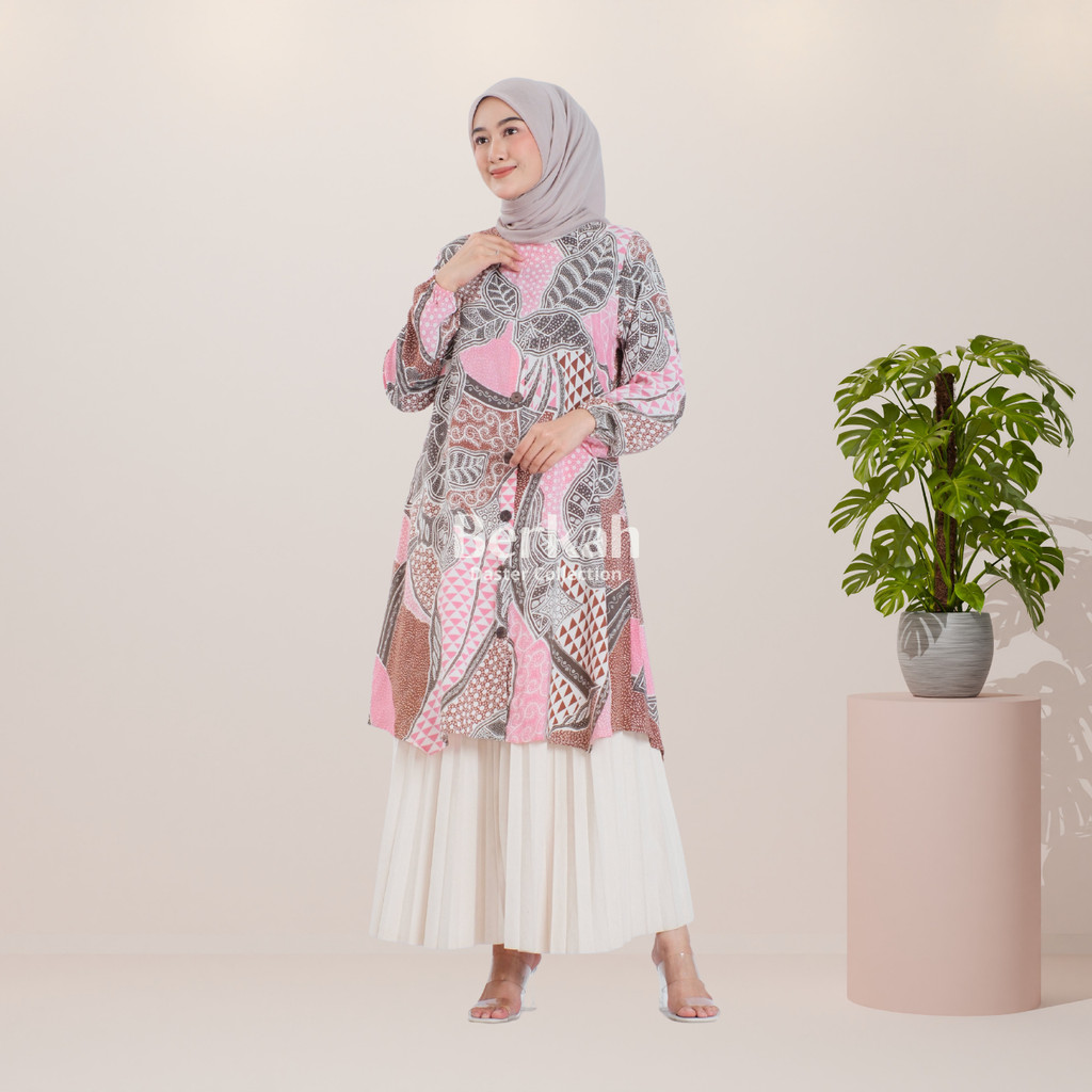Atasan Batik Tunik Modern Rayon Surya Teja 2