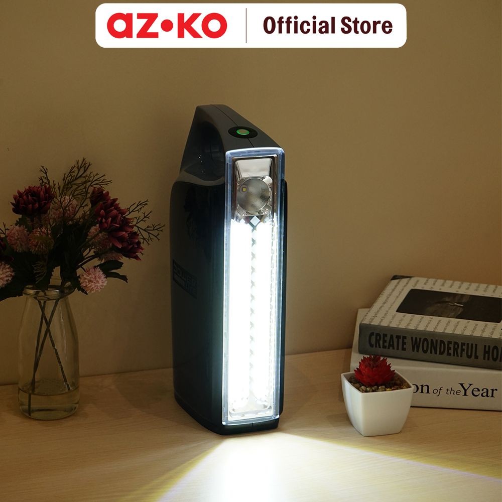 Jual AZKO Powerlite 10 watt Lampu Senter & Lentera Darurat Led Rgb 1000 ...