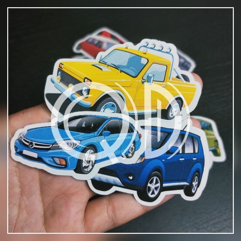 Jual Stiker Kertas Mobil Sticker Glossy Murah Gambar Mobil Isi 14 Pcs ...