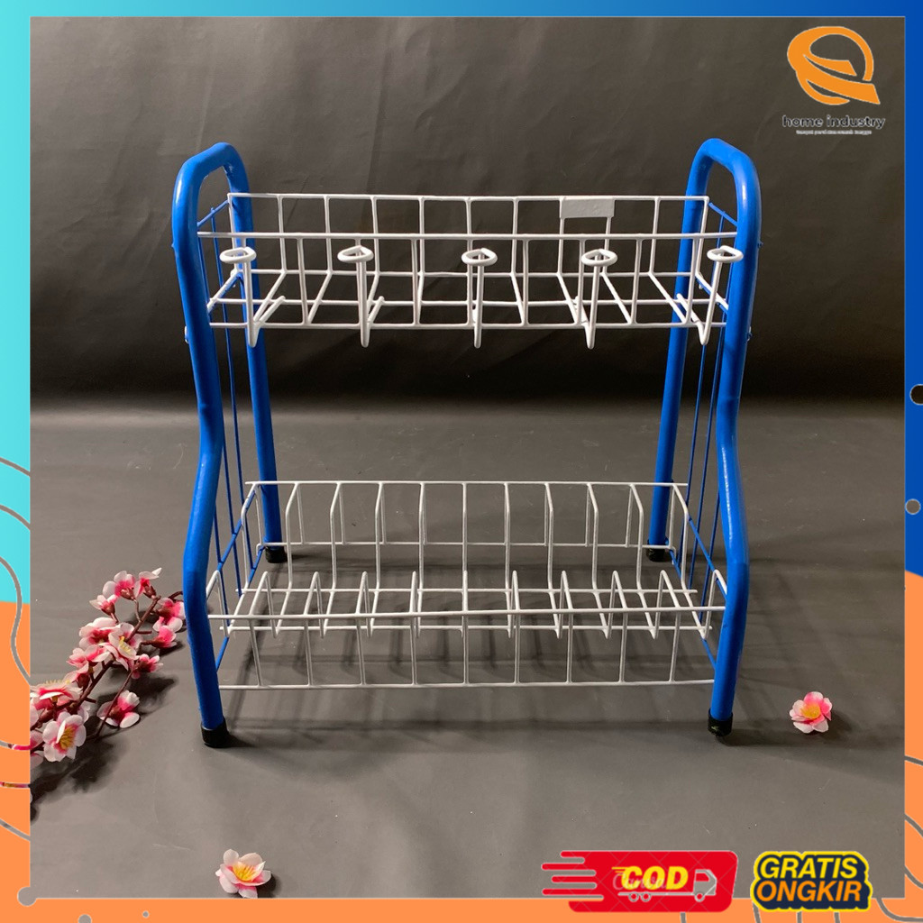 Jual Rak piring RPL besi susun 02 warna/Rak piring dapur/Rak gelas ...