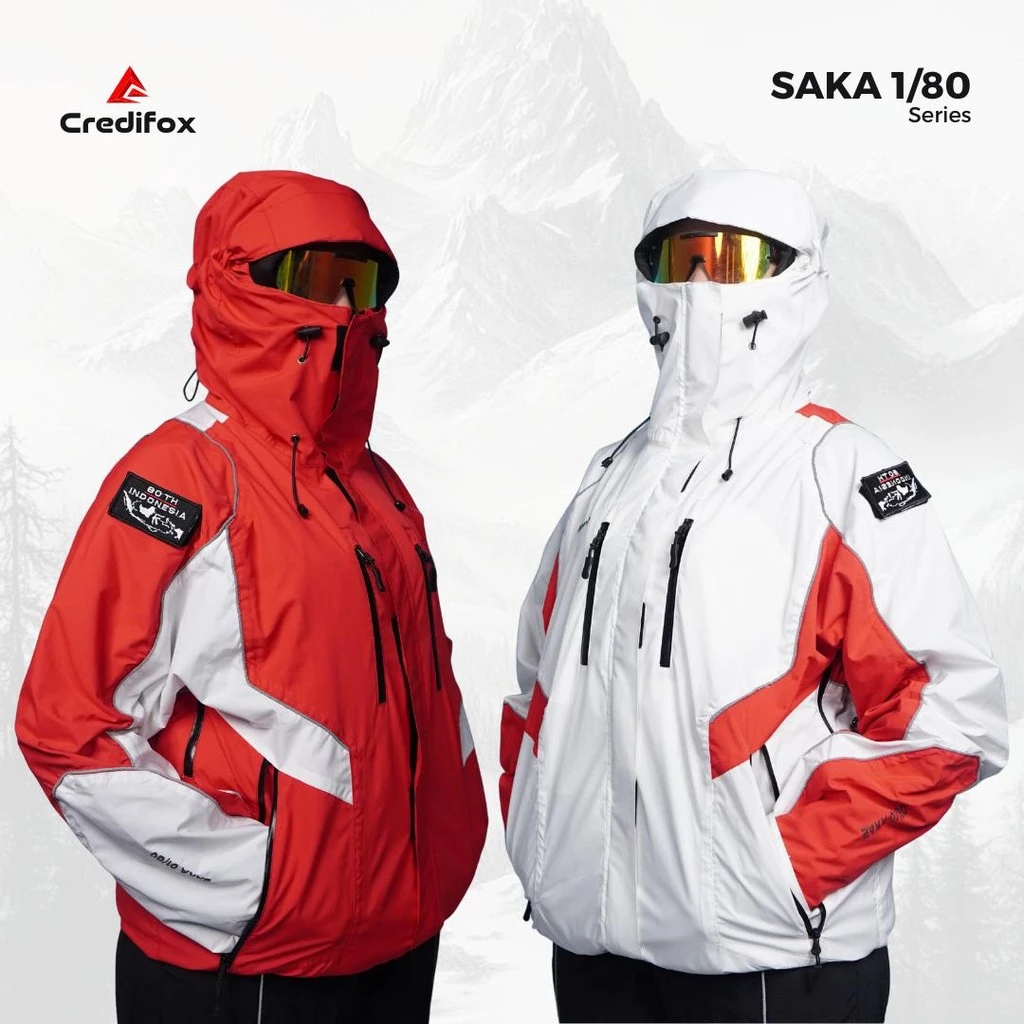 Special Exclusive Jaket Gorpcore Saka 1/80 Series Bahan Taslan Balon Full Seamseal Zipper YKK Waterproof