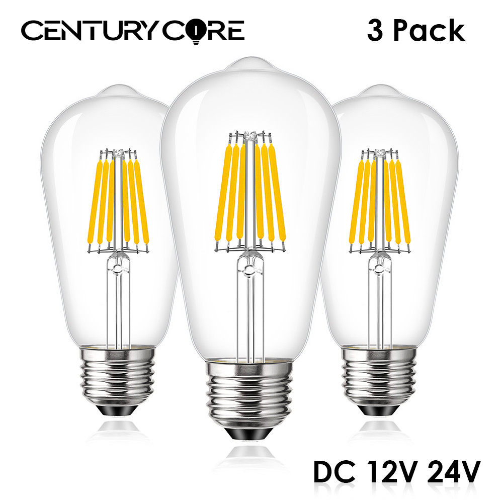 Jual Low Voltage E27 Led Light Bulb DC 12V 24V 6W Warm White Non ...