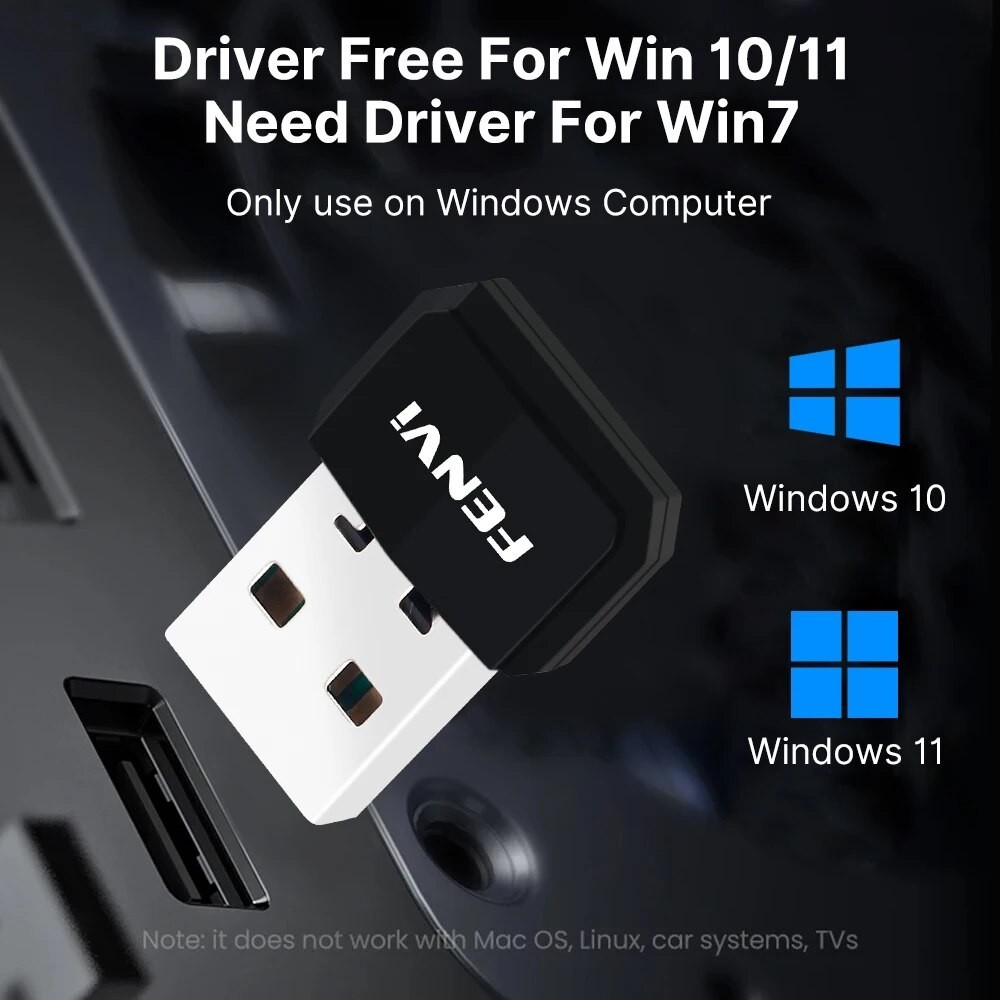 Jual FENVI USB Bluetooth 5.4 Dongle Receiver Adapter BT5.4 Wireless ...