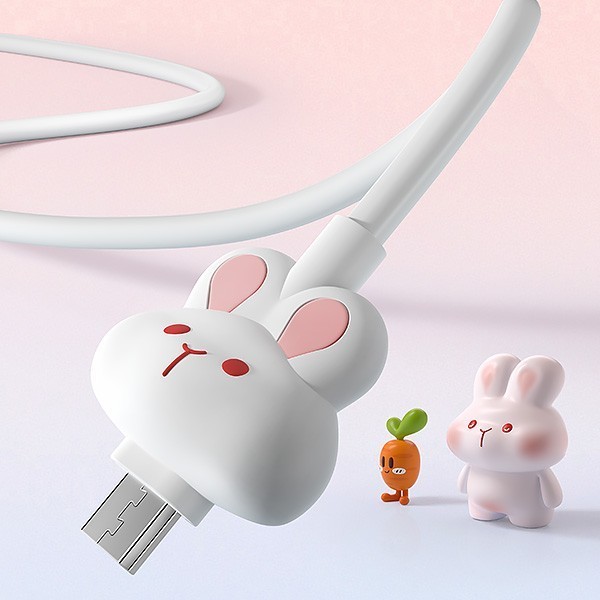 Jual ROBOT Data Cable RPM100/RPL100/RPC100 Rabbit White 2.4A 100cm ...