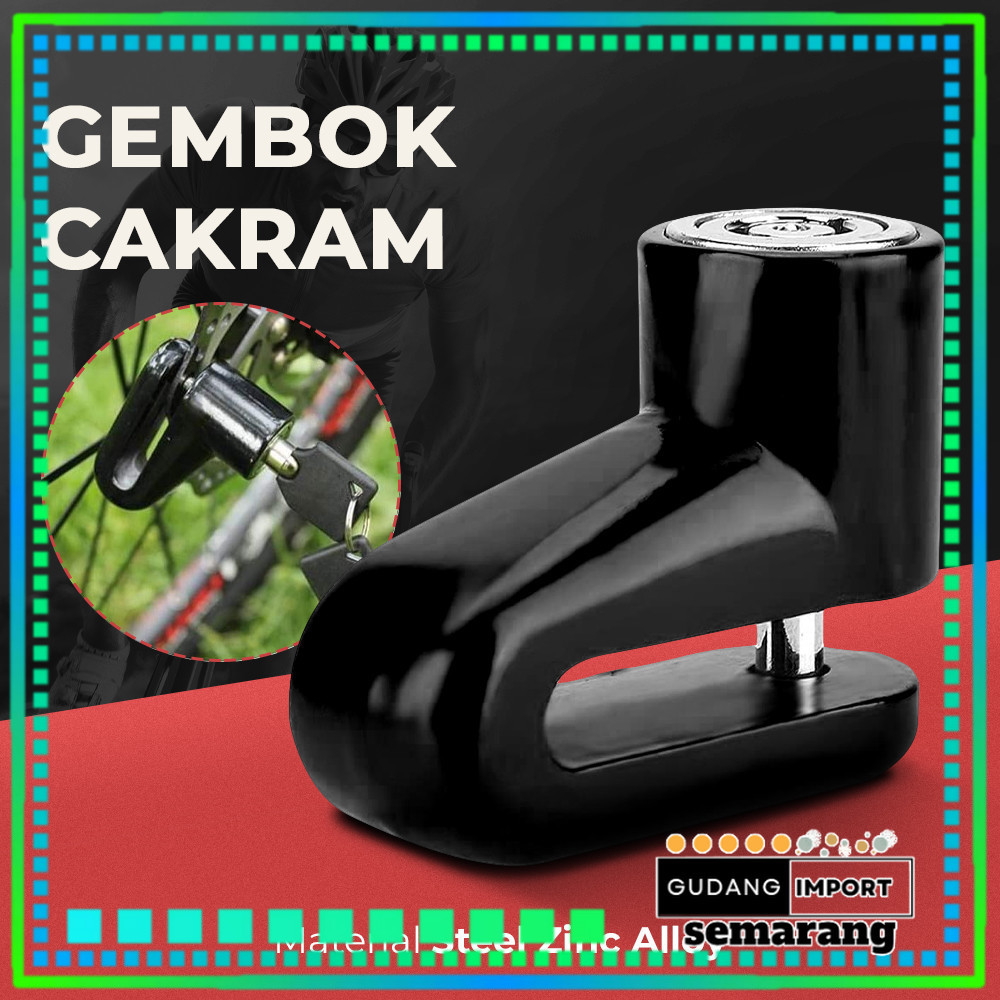 Jual Kunci Gembok Roda Rem Cakram Sepeda Motor Universal Besi Anti Air ...