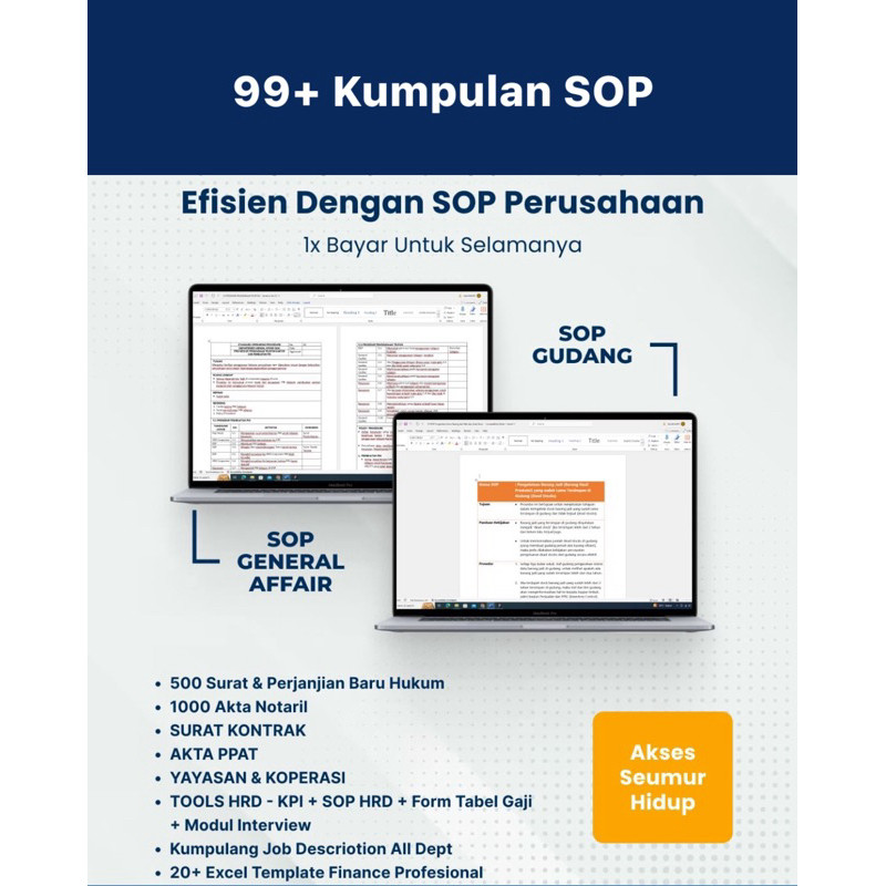 Jual [T8563] Template SOP Perusahaan Bisnis Terlengkap - Tingkatkan ...