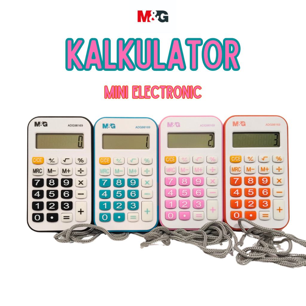 Jual Calculator Electronic M&G Kalkulator Mini 8 Digits 4 Warna # ...
