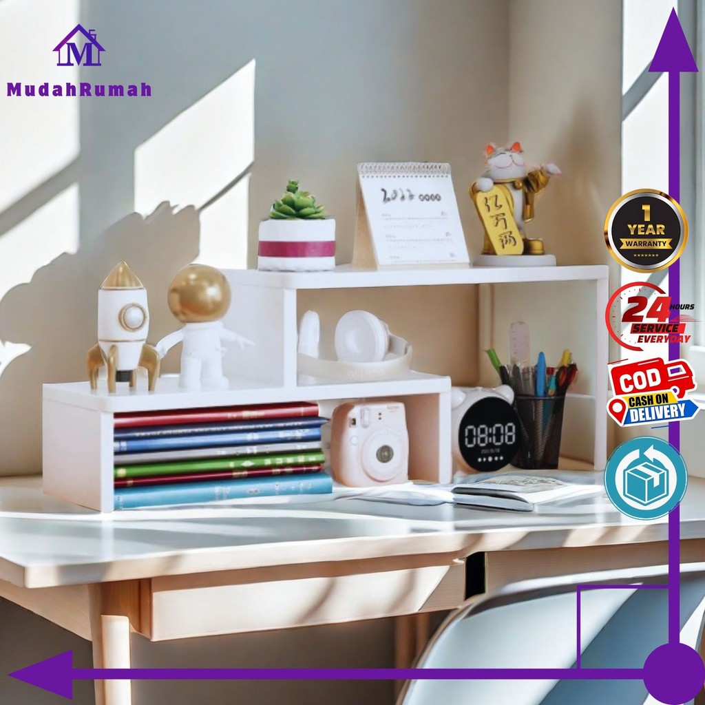 Jual MudahRumah - Rak Meja Desktop Geser Serbaguna Modern Minimalis ...