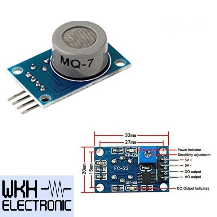 Jual Sensor MQ-7 MQ7 Carbon Monoxide Gas Karbon Monoksida module ...