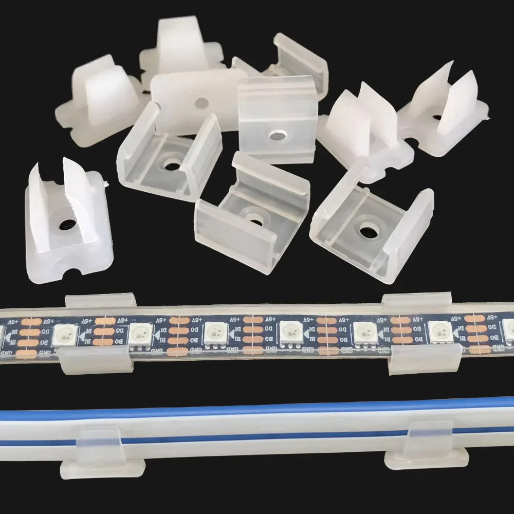 Jual Klem Lampu LED Neon Fex 1 Plastik Isi 100 PCS 220V 12MM Braket LED ...
