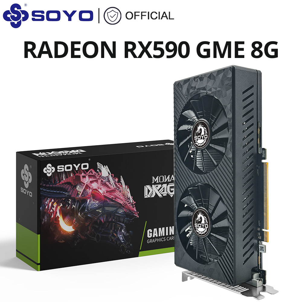 Jual SOYO New AMD Radeon RX590 8G Graphics Card GDDR5 Memory 256Bit ...