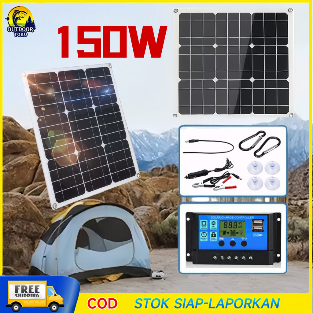 Jual 150W SOLAR PANEL PANEL SURYA PEMBANGKIT LISTRIK TENAGA SURYA 60W ...