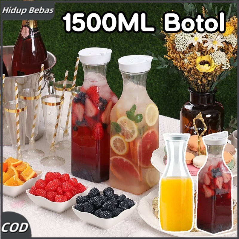 Jual 1500ml Botol Jus / Botol Susu / Botol Plastik Cantik / Botol ...