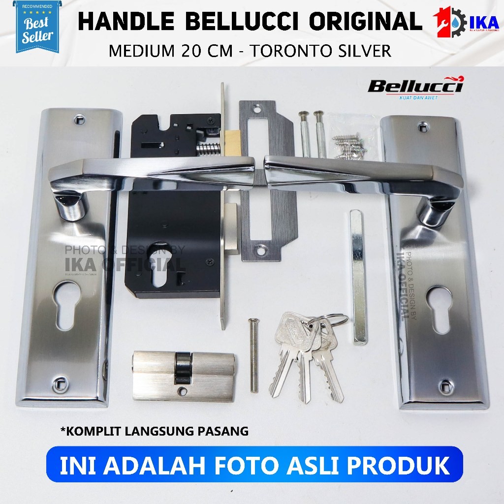 Jual SAB Slot Kunci Handle Handel Bellucci Toronto Silver Hendel Pintu ...