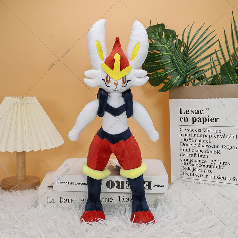 Jual 40CM Pokemon Plush Cinderace Stuffed Animal Toy Anime Stuffed Toys