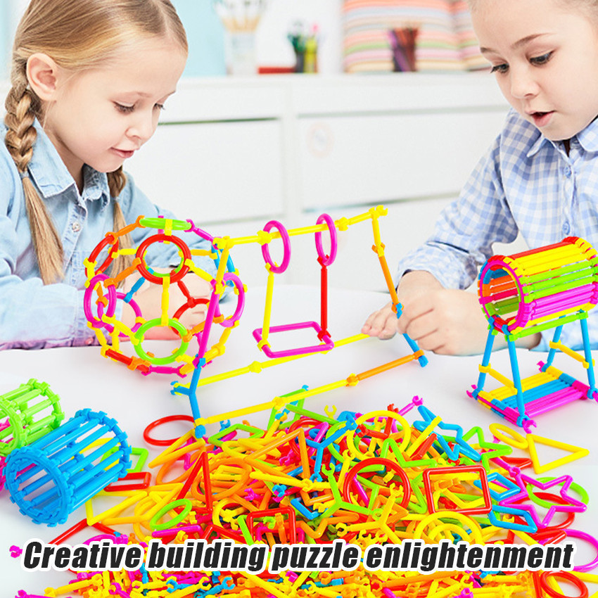 Jual 420Pcs Mainan Anak DIY Smart Sticks Edukasi Stik Puzzle Kreatif ...