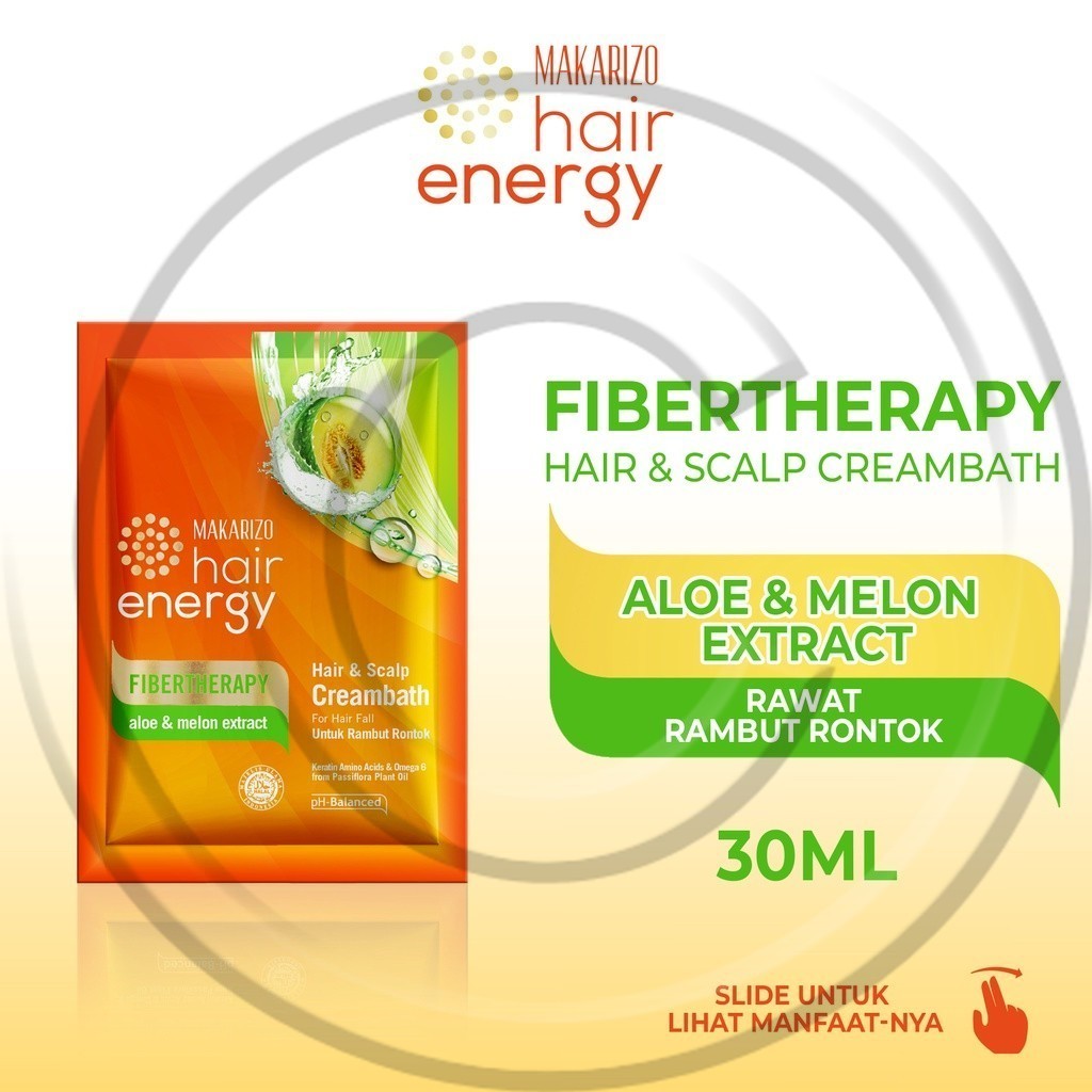 Jual Makarizo Hair Energy Fibertherapy Hair&Scalp Creambath Aloe&Melon ...