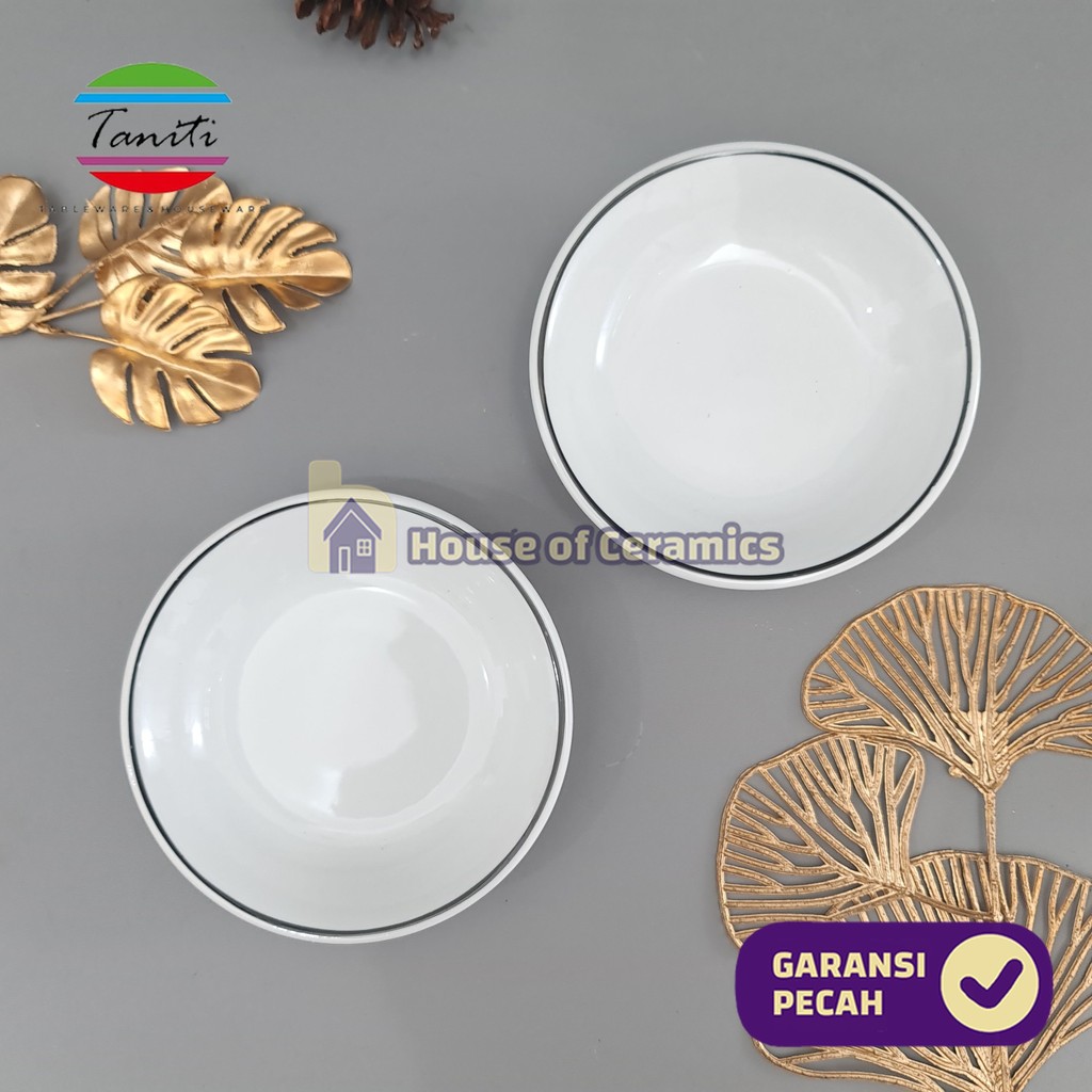 Jual TANITI Piring Keramik LAUK/SAMBAL Pudding Polos 6 Inch 15 Cm BULAT ...