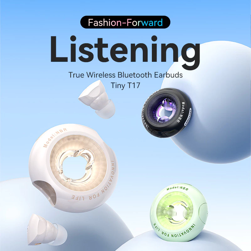 Vention TWS Bluetooth Wireless Headset Earbuds Earphone HiFi Tiny T17 with Lanyard