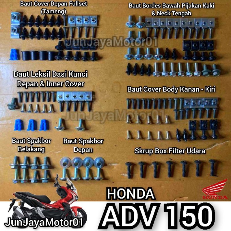Jual Baut Lengkap Full Set Body Honda ADV / Baut Lengkap Fullset Bodi ...