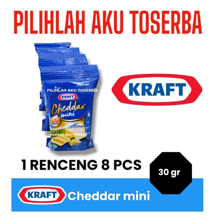 Jual Keju KRAFT CHEDDAR MINI 30 gr kemasan Renceng - ( HARGA 1 RENCENG ...