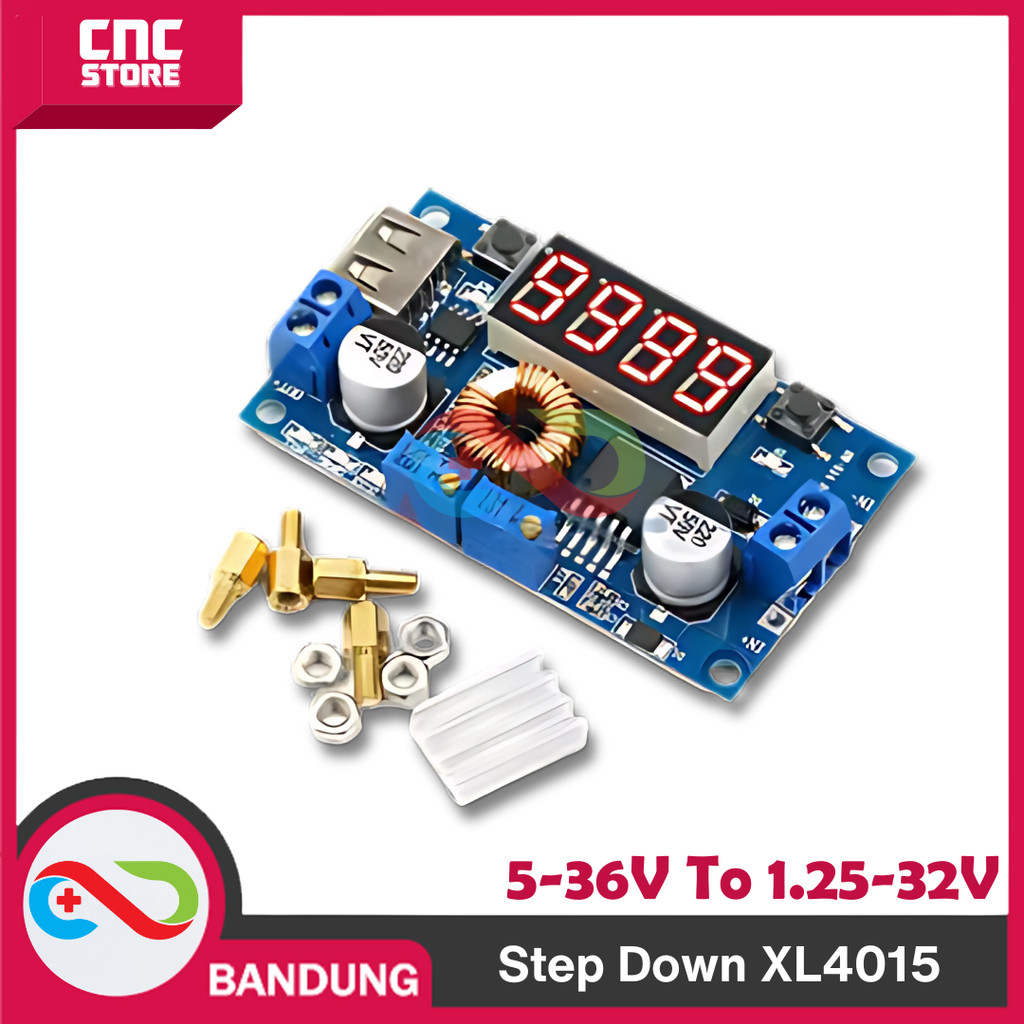 Jual MODUL STEP DOWN XL4015 VOLTMETER 5A CV CV VOLT METER ADJUSTABLE ...