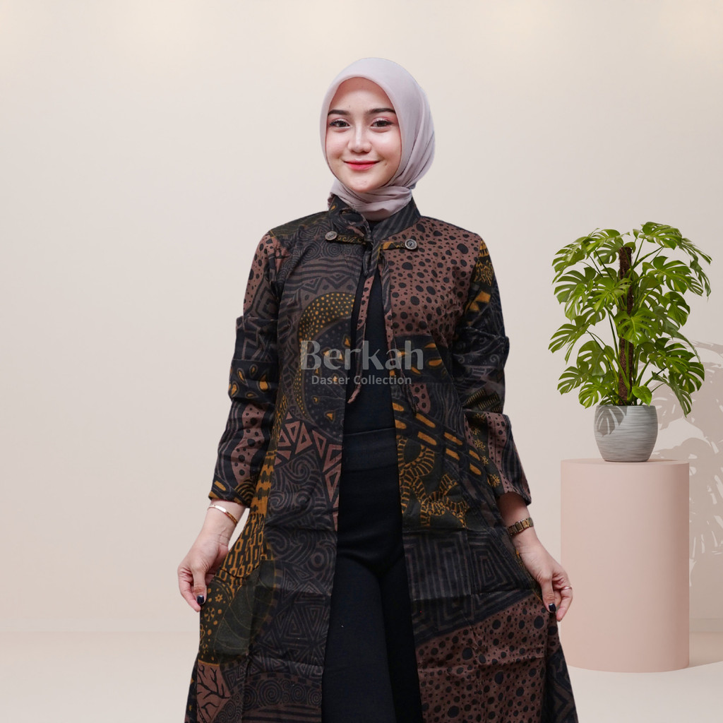 Outer Batik Long Cardigan Surya Teja Lapis 2