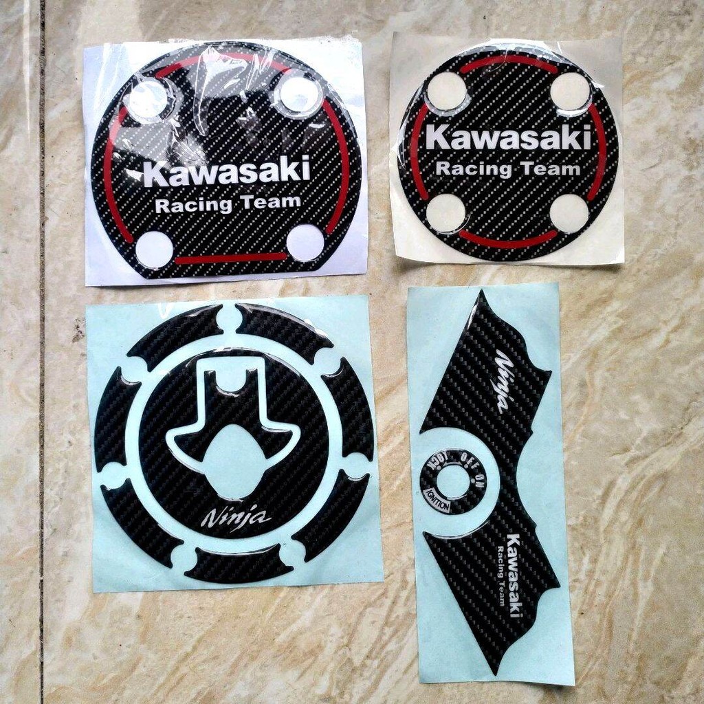 Jual Set Emblem timbul Kawasaki Ninja R (segitiga, blok mesin, kunci ...
