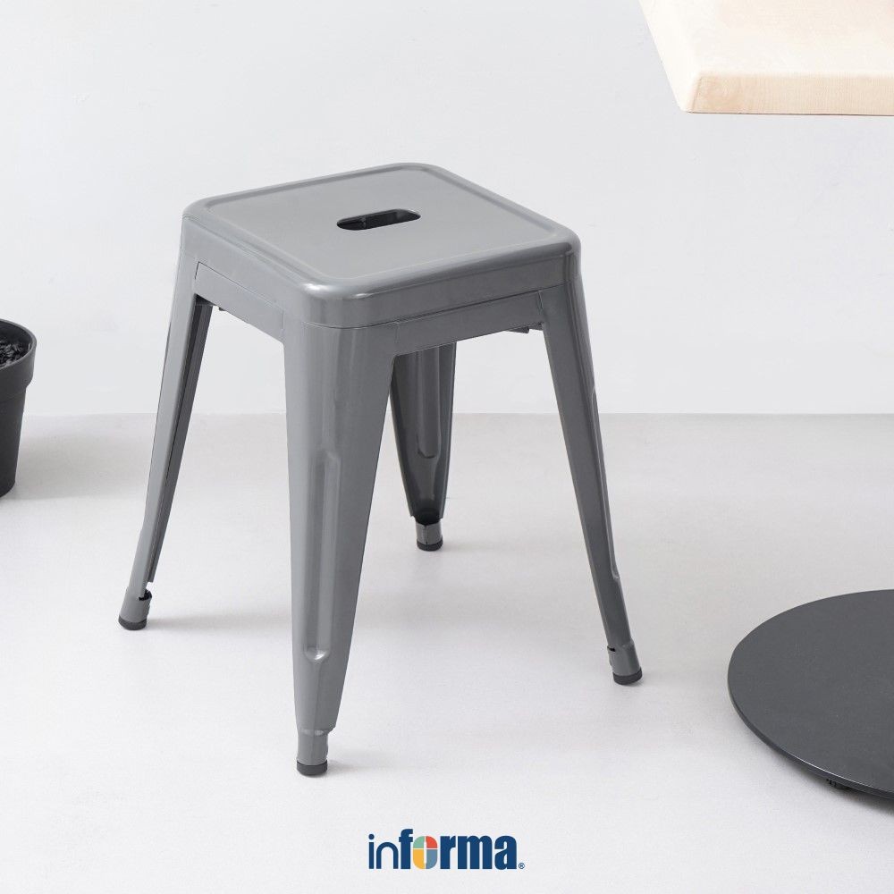 Jual Informa London Z Bangku Metal - Abu-Abu Tua Multipurpose Stool ...