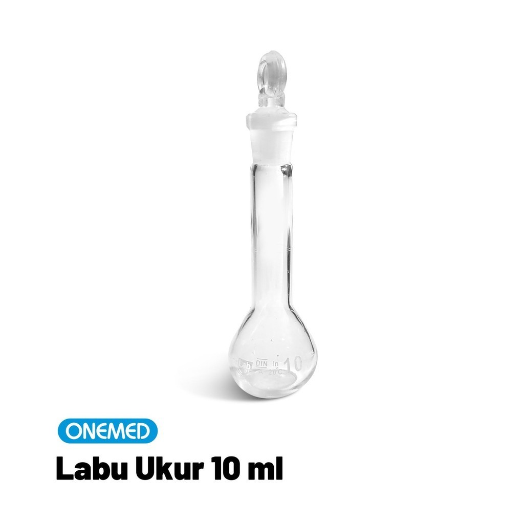 Jual ONEMED Labu Ukur Kaca Laboratorium - Volumetric Flask 10 ML OJB ...