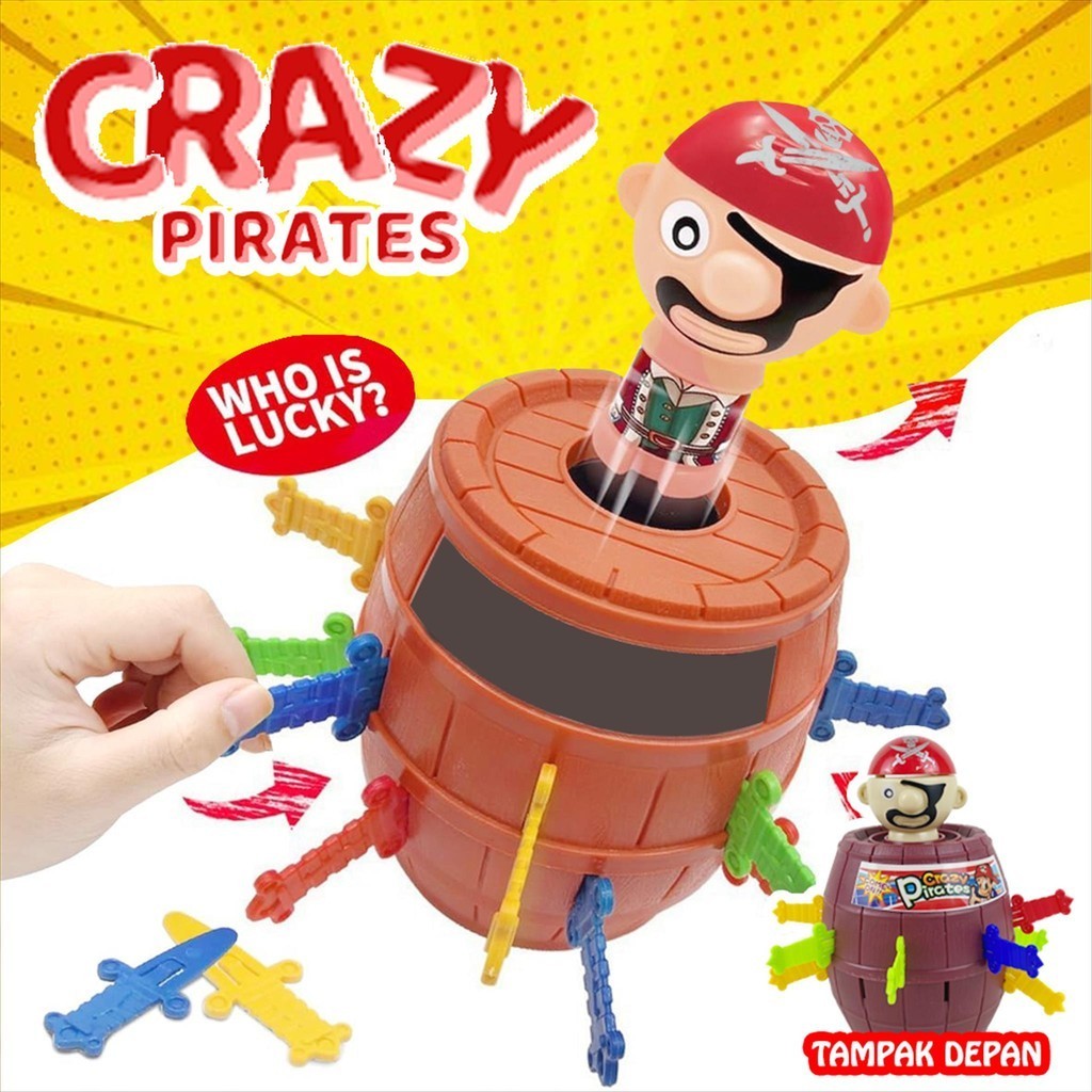 Jual Mainan JUMPING PIRATES/ Pirate Roulette Barrel Running ...