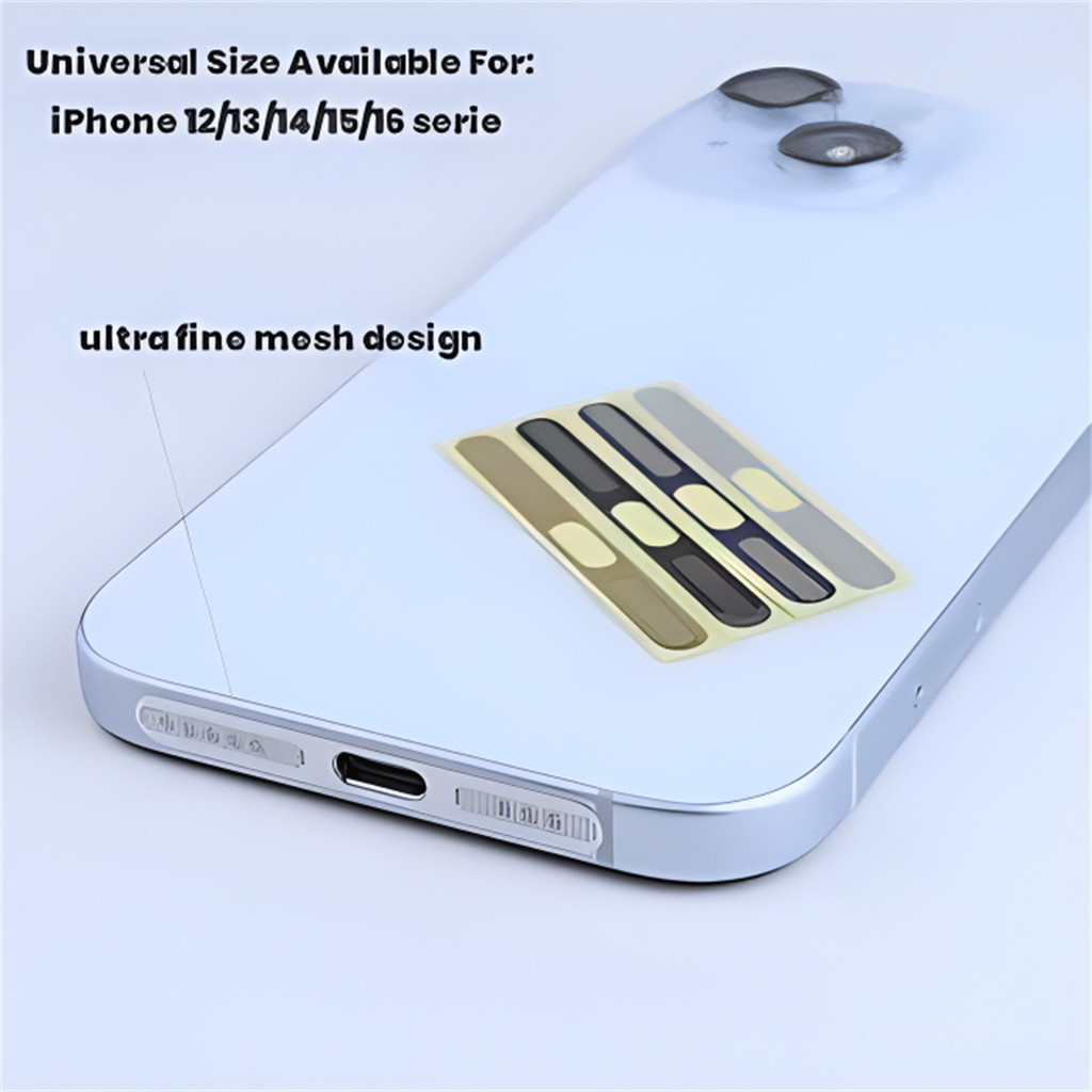 Jual 2PCS Metal Dustproof Net Sticker For iPhone 17 16 15 14 13 12 Pro ...
